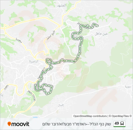 49 Bus Line Map