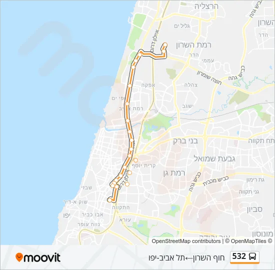 532 Bus Line Map