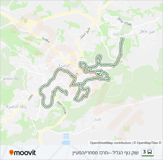 3 Bus Line Map