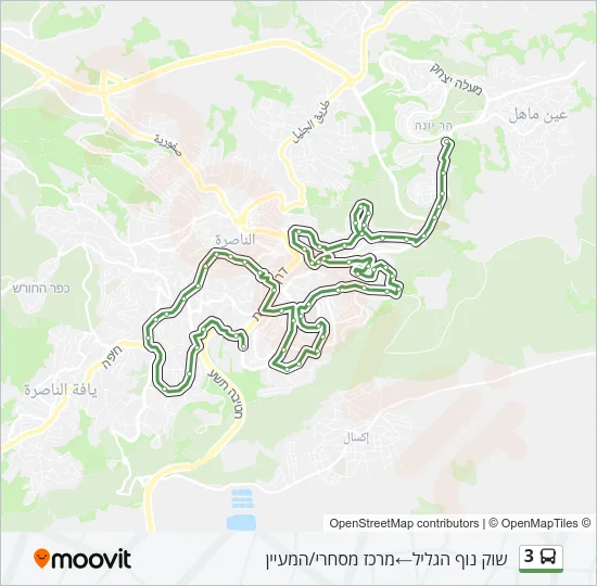 3 Bus Line Map