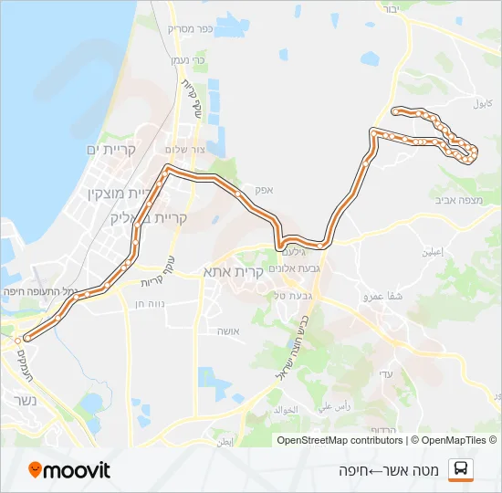 Автобус 170 - ♿ ניתן להנגשה בהזמנה מראש: карта маршрута