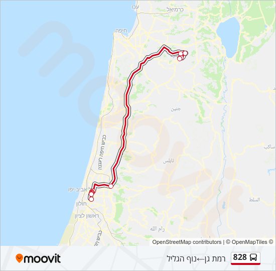 828 Bus Line Map