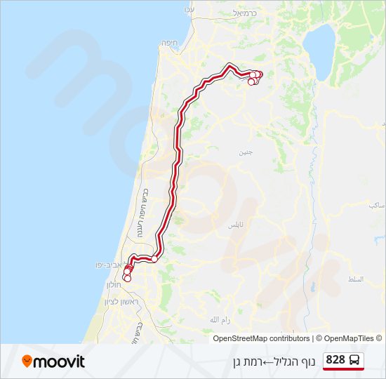 828 Bus Line Map