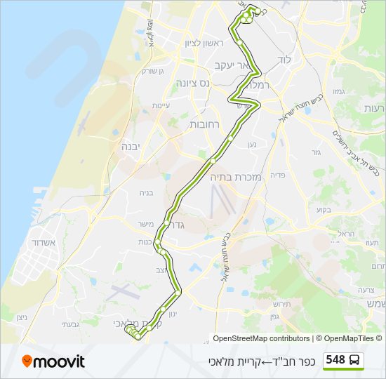 548 Bus Line Map