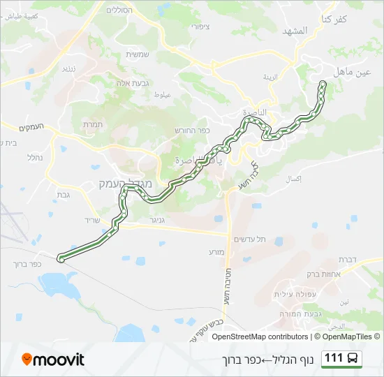 111 Bus Line Map