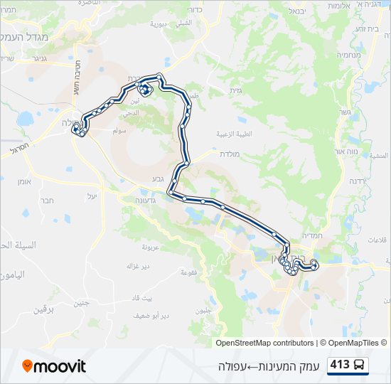 413 Bus Line Map