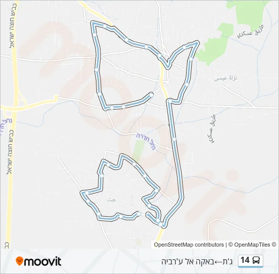 14 Bus Line Map