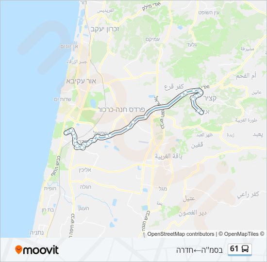 61 Bus Line Map
