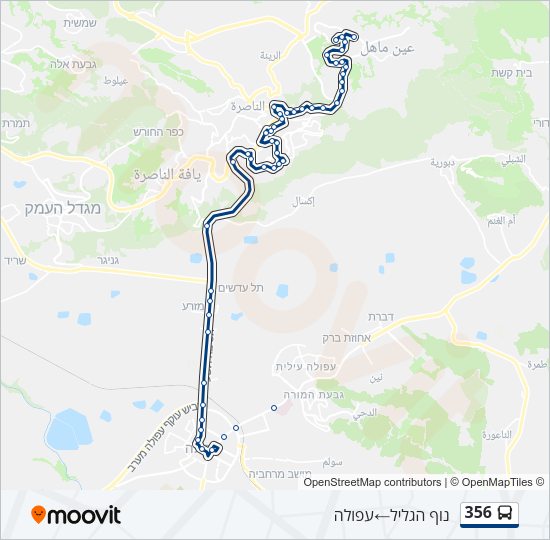 356 Bus Line Map