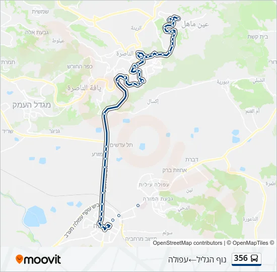 356 Bus Line Map