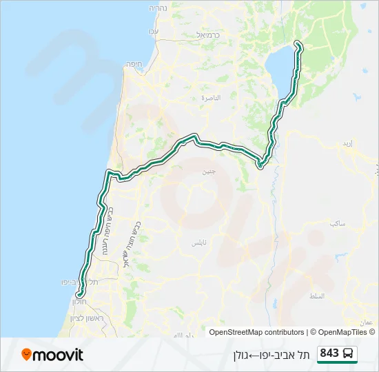 843 Bus Line Map