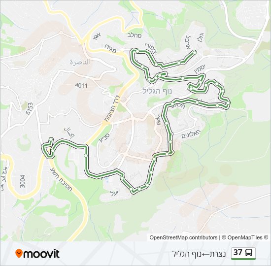 37 Bus Line Map