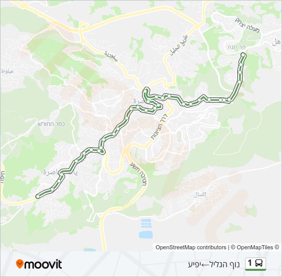 1 Bus Line Map