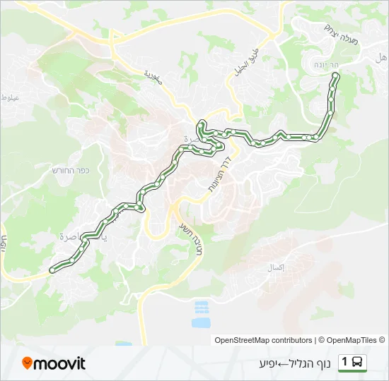 1 Bus Line Map