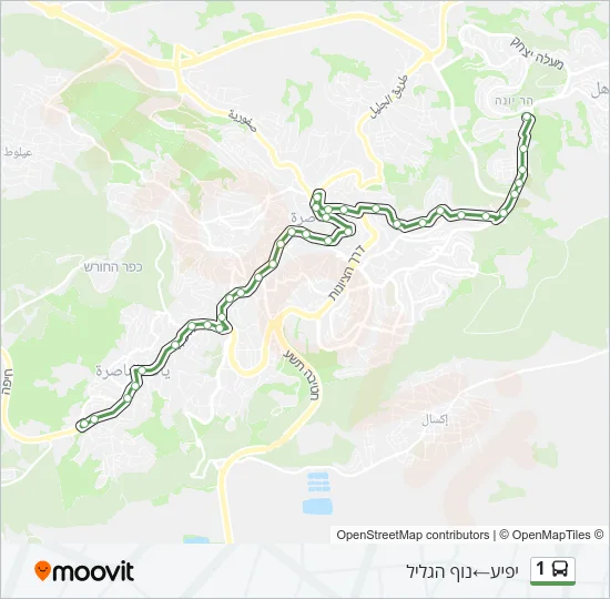 1 Bus Line Map