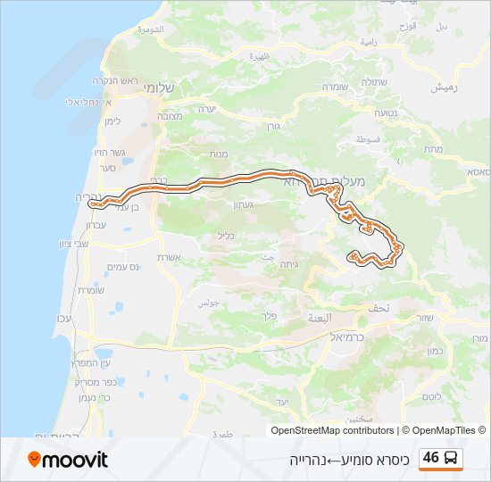 46 Bus Line Map