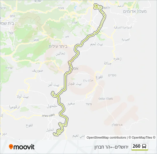 260 Bus Line Map