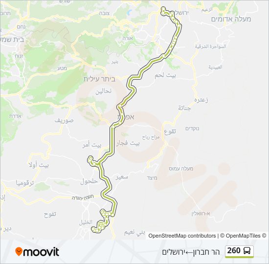 260 Bus Line Map