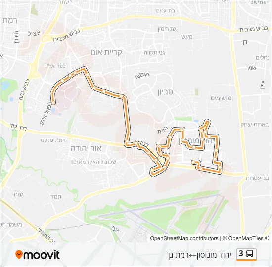 3 Bus Line Map