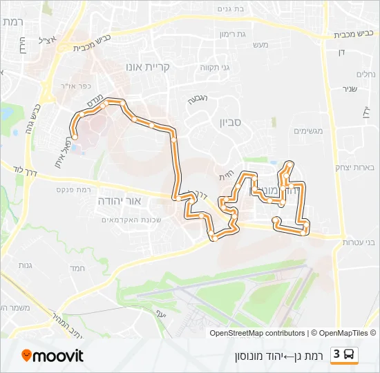 3 Bus Line Map