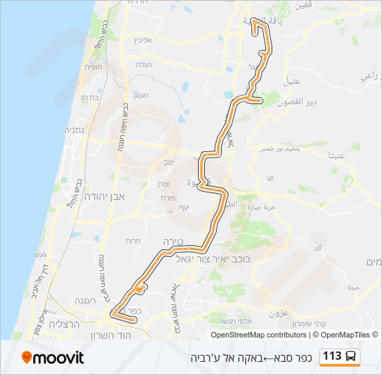 113 Bus Line Map
