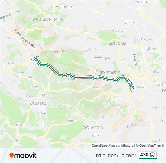 430 Bus Line Map