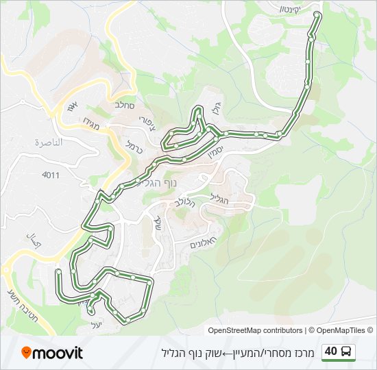 40 Bus Line Map