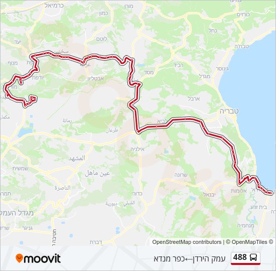 488 Bus Line Map