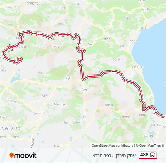 488 Bus Line Map