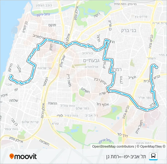 Автобус סבבוס לבן: карта маршрута