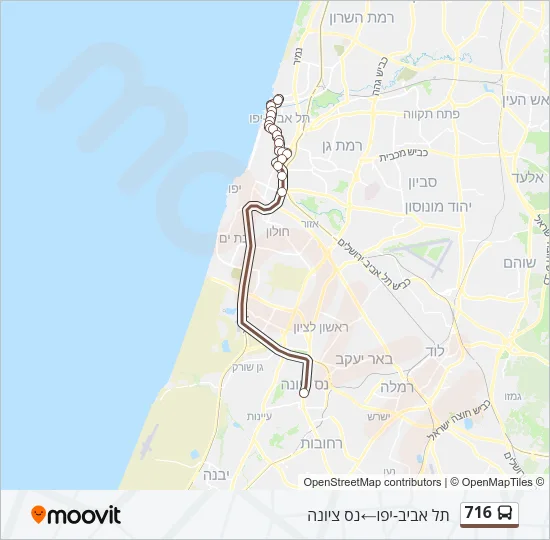 716 Bus Line Map