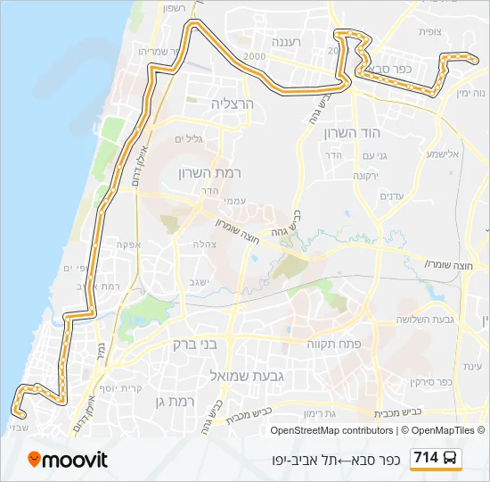 714 Bus Line Map