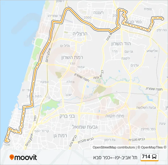714 Bus Line Map