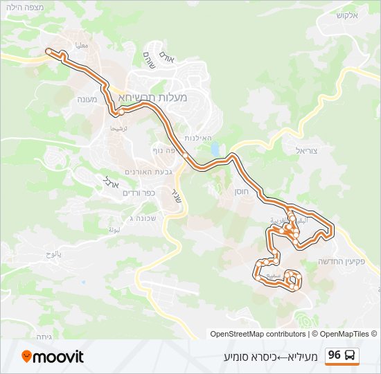 96 Bus Line Map