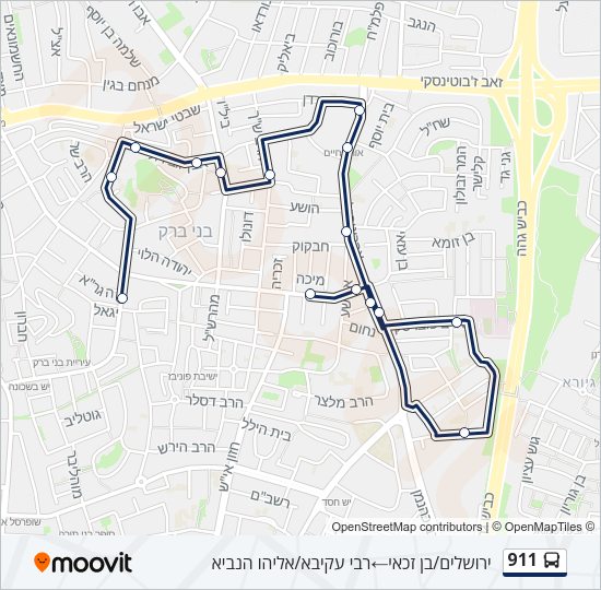 911 Bus Line Map