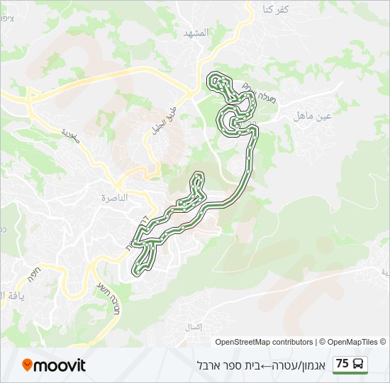 75 Bus Line Map