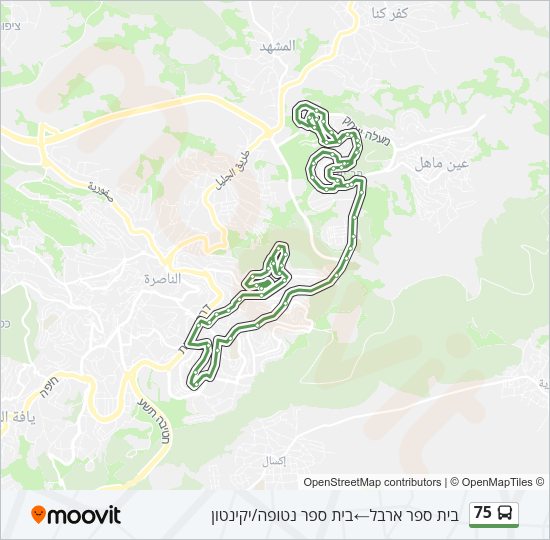 75 Bus Line Map