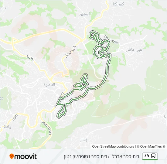 75 Bus Line Map