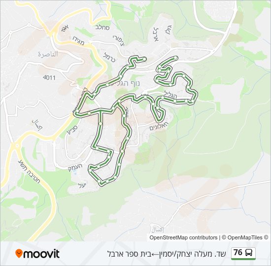 76 Bus Line Map