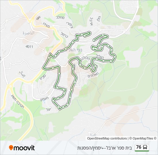 76 Bus Line Map