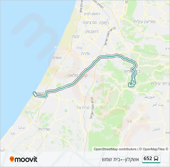 652 Bus Line Map