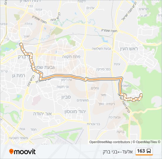 163 Bus Line Map