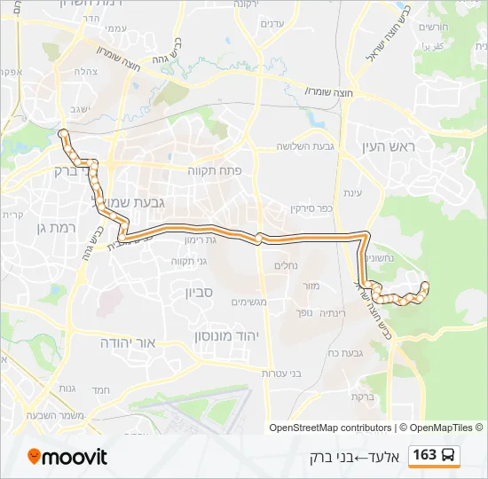 163 Bus Line Map