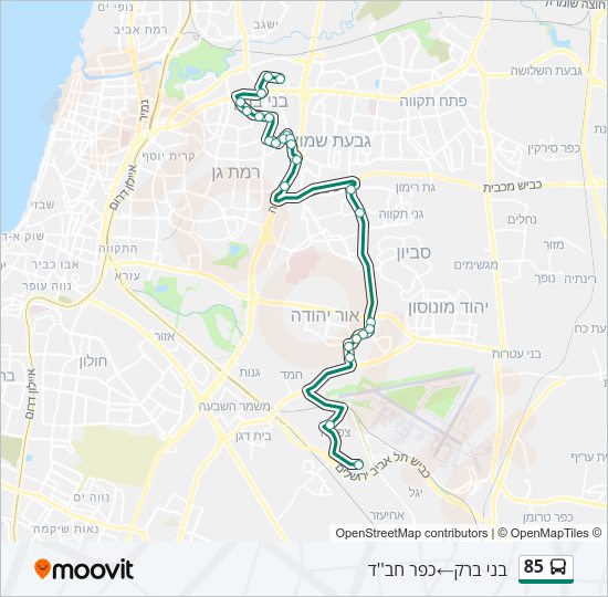 85 Bus Line Map