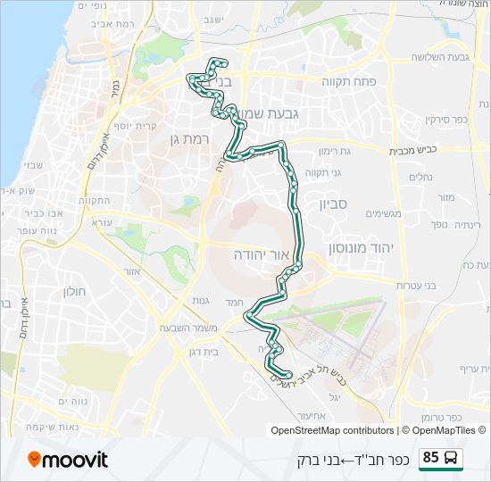85 Bus Line Map