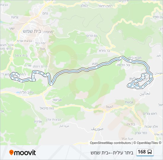 168 bus Line Map