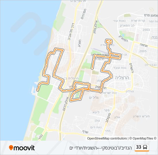 33 Bus Line Map