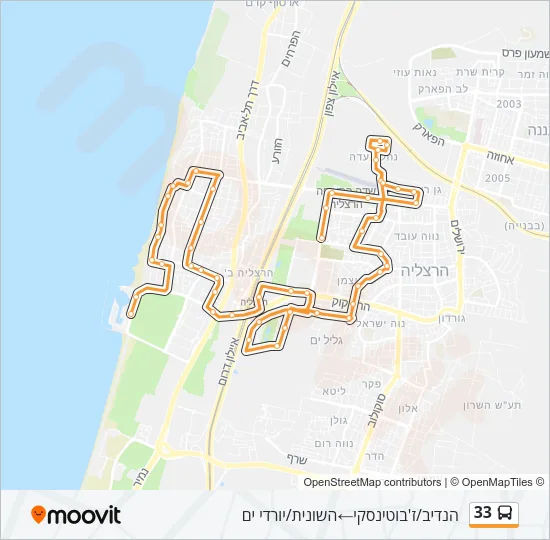 33 Bus Line Map