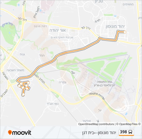 398 Bus Line Map