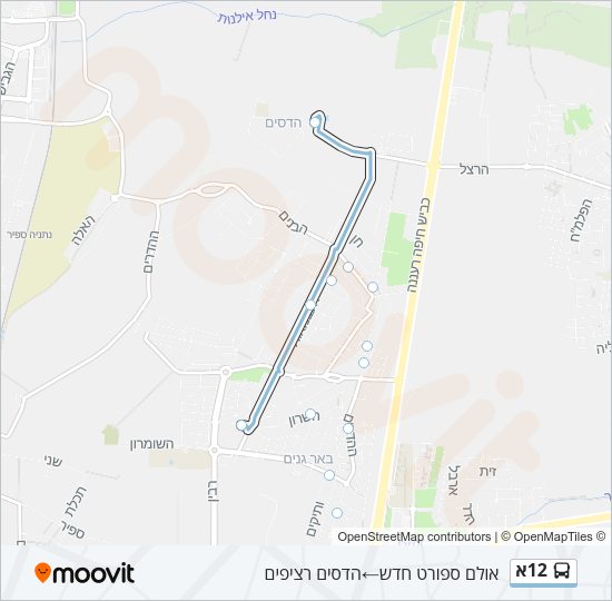 12א Bus Line Map